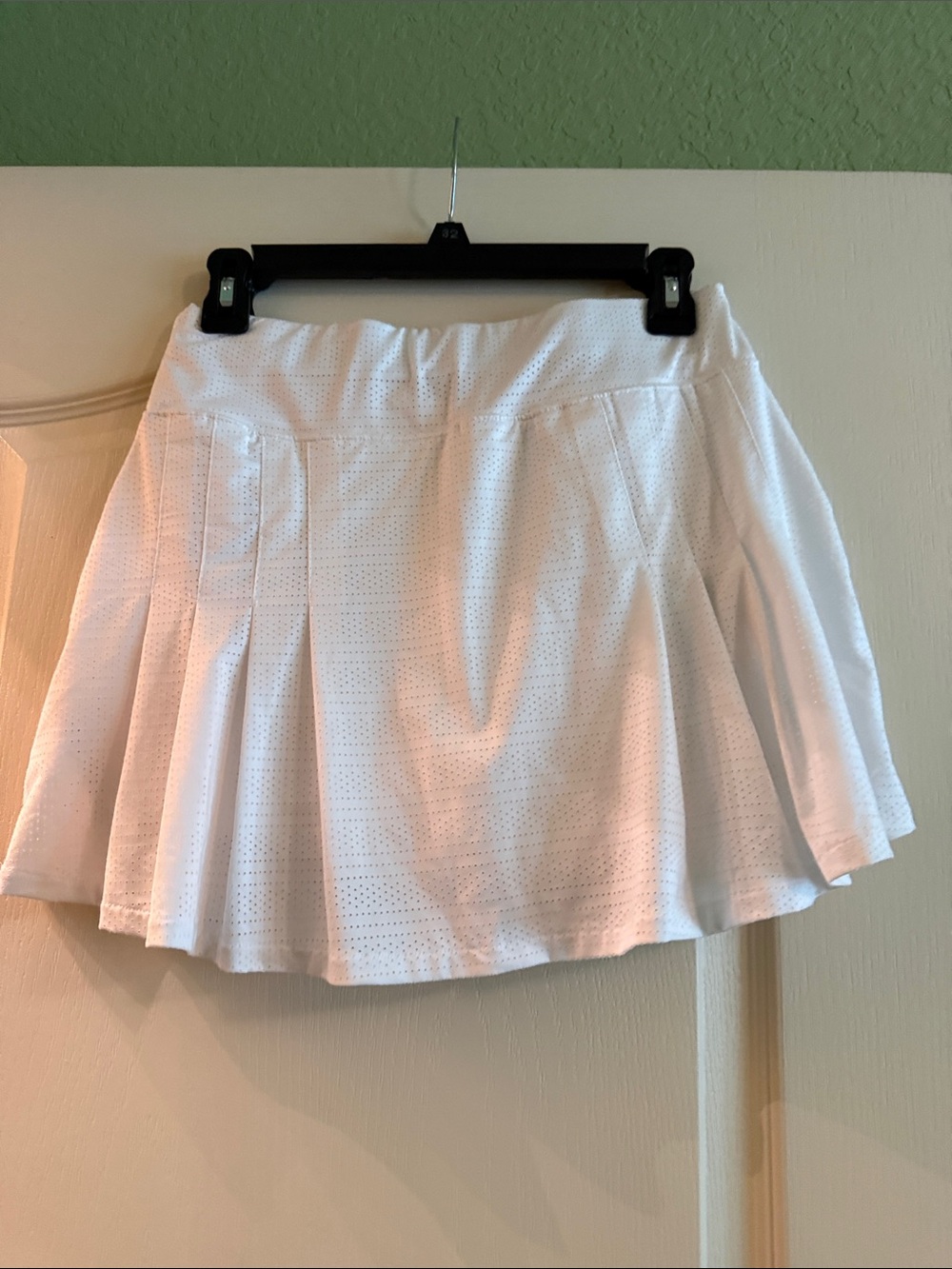 Prince White Pleated Mini Skirt